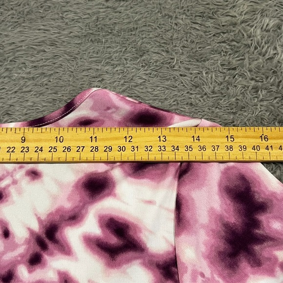 BCBGeneration Baby Doll Fit & Flare Dress Women's XS Pink White Tie Dye NWT - Picture 10 of 13